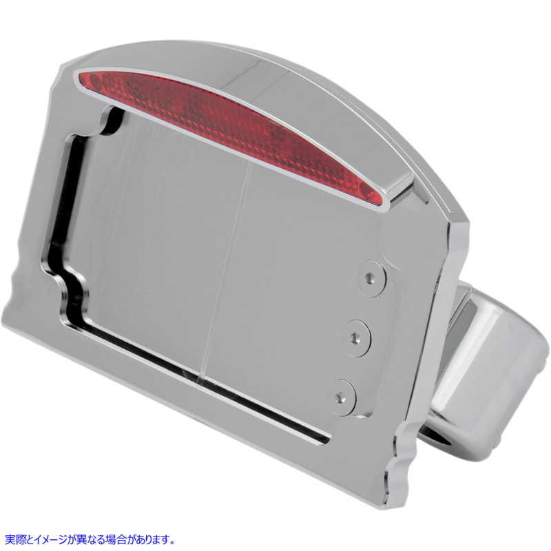 取寄せ LEDテールライト/ナンバープレートマウント - ハーフムーン - フラット ドラッグスペシャリティーズ LED Taillight/License Plate Mount - Half-Moon - Flat 2010-0734 20100734