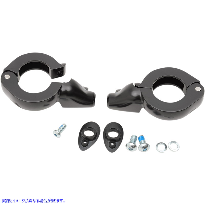 取寄せ ウィンカーマウント - 39mm - ブラック ドラッグスペシャリティーズ Turn Signal Mount - 39mm - Black 2020-1268 20201268