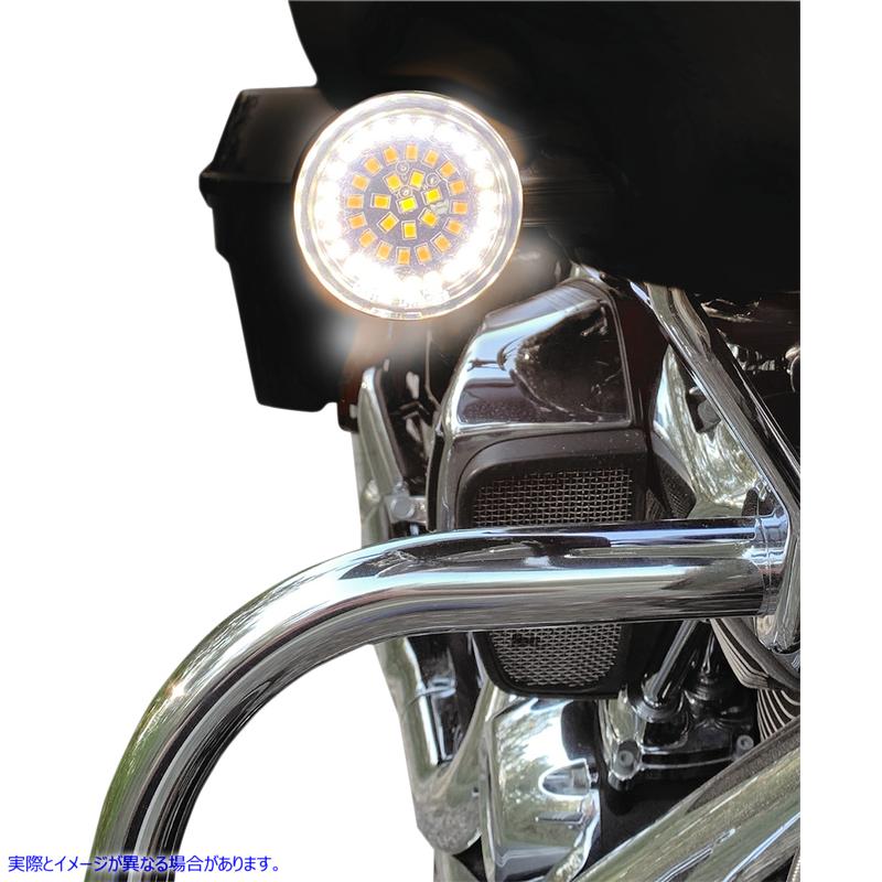 取寄せ バレットスタイル デュアルフロントターンシグナルインサート - ホワイト - アンバー ドラッグスペシャリティーズ Bullet-Style Dual Front Turn Signal Insert - White - Amber 2020-1807 20201807