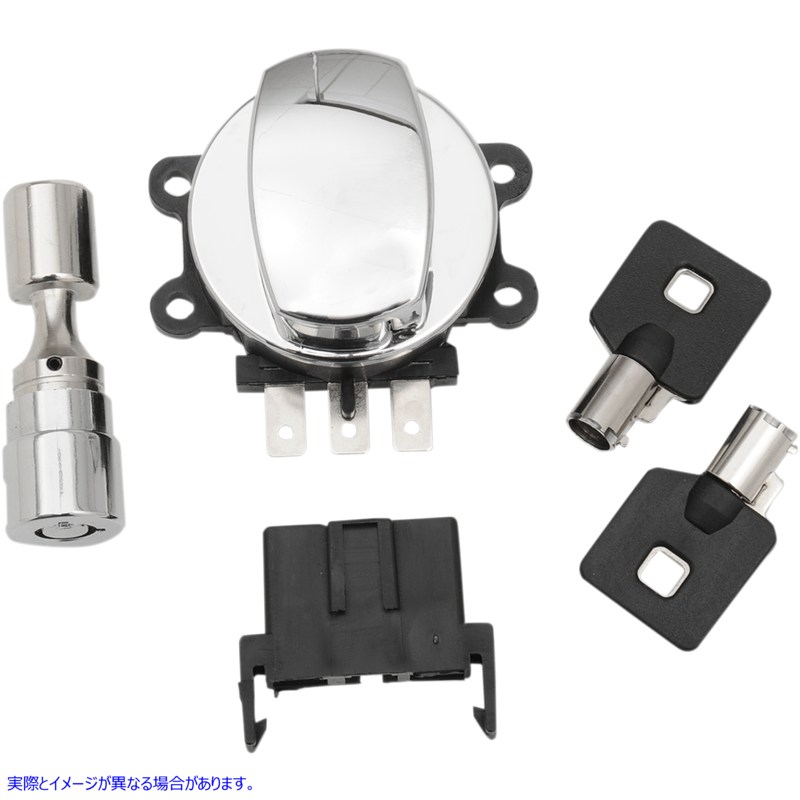 取寄せ サイドヒンジイグニッションスイッチ（フォークロック付き） - クローム ドラッグスペシャリティーズ Side Hinge Ignition Switch with Fork Lock - Chrome 2106-0252 21060252