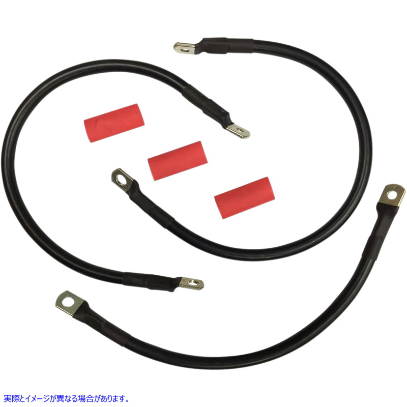 取寄せ ブラックバッテリーケーブルセット - 82-88 FXR ドラッグスペシャリティーズ Black Battery Cable Set - '82-'88 FXR 2113-0668 21130668