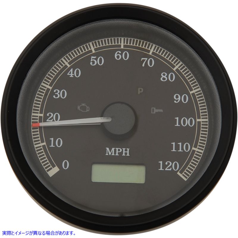 取寄せ 3-3/8インチ MPH プログラム可能電子スピードメーター - ブラックベゼル - ブラックフェイス ドラッグスペシャリティーズ 3-3/8 MPH Programmable Electronic Speedometer - Black Bezel - Black Face 2210-0389 22100389