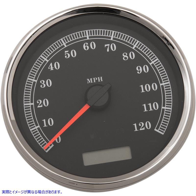 取寄せ 電子スピードメーター - ブラック - 120 MPH ドラッグスペシャリティーズ Electronic Speedometer - Black - 120 MPH 2210-0462 22100462