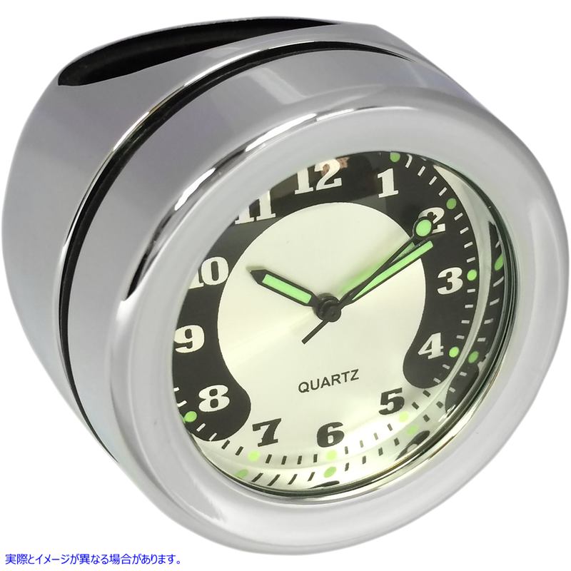 取寄せ ハンドルバーマウントクロック - クローム - 1.25インチバー用 ドラッグスペシャリティーズ Handlebar Mount Clock - Chrome - For 1.25 Bar 2212-0727 22120727