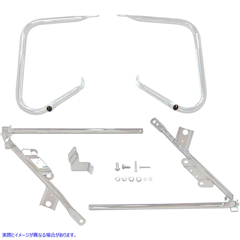 取寄せ サドルバッグサポートブラケット - クローム - FL 09-13 ドラッグスペシャリティーズ Saddlebag Support Brackets - Chrome - FL' 09-'13 3501-1424 35011424