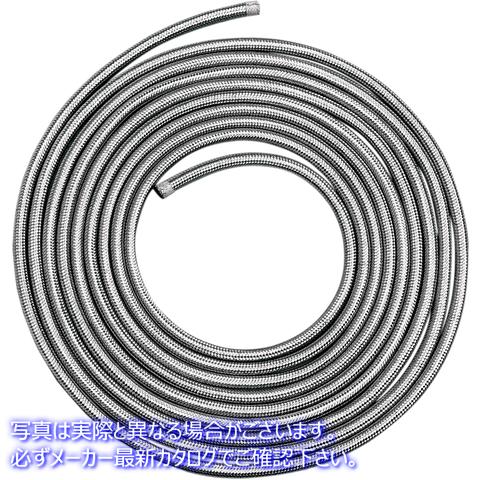 取寄せ 編組オイル/燃料ホース - ステンレススチール - 1/4インチ x 3フィート ドラッグスペシャリティーズ Braided Oil/Fuel Hose - Stainless Steel - 1/4 x 3' DS-096605 DS096605