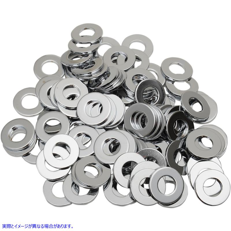 取寄せ ワッシャー - フラット - 3/8インチ - クローム ドラッグスペシャリティーズ Washers - Flat - 3/8 - Chrome DS-190656 DS190656