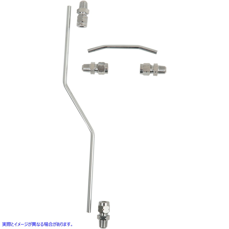 取寄せ ロッカーオイルラインセット - クローム - ショベルヘッド ドラッグスペシャリティーズ Rocker Oil Line Set - Chrome - Shovelhead DS-246010 DS246010