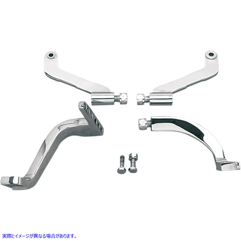 取寄せ フロアボード取り付けブラケット - クローム - FLT/FLHT ドラッグスペシャリティーズ Floorboard Mounting Brackets - Chrome - FLT/FLHT DS-530620 DS530620