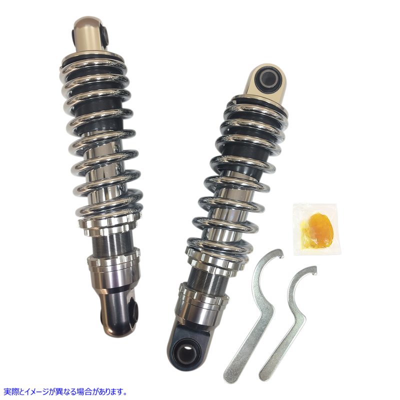 取寄せ プレミアムショックアブソーバー - クローム - 10.5インチ - 91-17 FXD ドラッグ ショック Premium Shock - Chrome - 10.5 - '91-'17 FXD 1310-1659 13101659