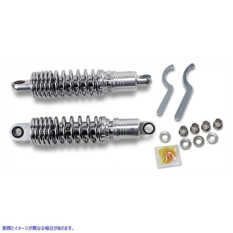 取寄せ プレミアム車高調整式ショックアブソーバー - クローム - 標準 - 11.5インチ ドラッグ ショック Premium Ride-Height Adjustable Shocks - Chrome - Standard - 11.5 1310-1827 13101827