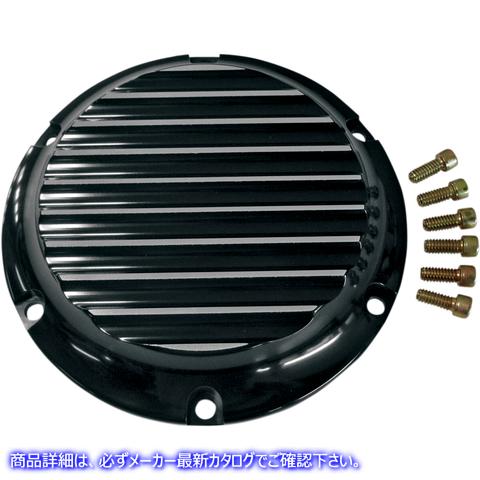 取寄せ ダービーカバー - ブラック/シルバー - フィン付き - 04-22 XL ジョーカーマシーン Derby Cover - Black/Silver - Finned - '04-'22 XL 10-690B 11070167