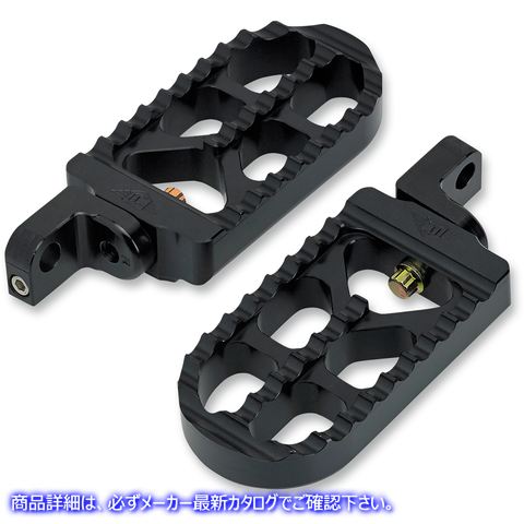 取寄せ 調整可能な鋸歯状ロングフットペグ - ブラック - XL ジョーカーマシーン Adjustable Serrated Long Footpegs - Black - XL 08-56-3B 16201263