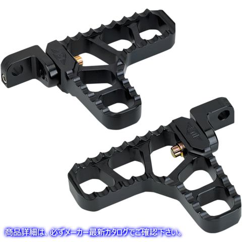 取寄せ 調整可能な鋸歯状フットペグ - ブラック - XL ジョーカーマシーン Adjustable Serrated Footpegs - Black - XL 08-62-3B 16201622