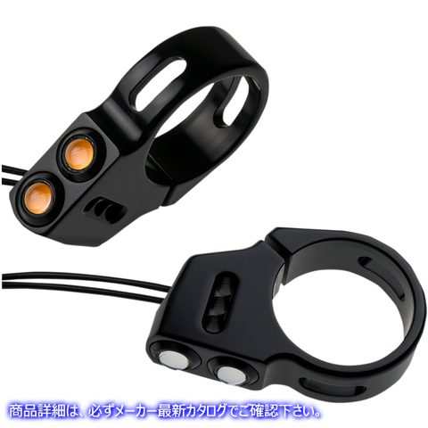 取寄せ ラットアイ LED ウィンカー - 39 mm - ブラック ジョーカーマシーン Rat Eye LED Turn Signals - 39 mm - Black 05-200-1B 20201299
