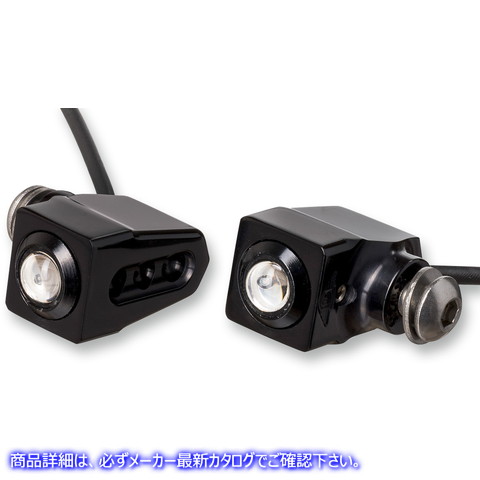 取寄せ サイドマウント LED ターンシグナル - ブラック/レッド ジョーカーマシーン Side-mount LED Turn Signals - Black/Red 05-206-RB 20201424