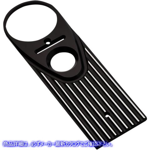 取寄せ ロードキング ダッシュパネル - フィン付き - ブラックアルマイト/シルバー ジョーカーマシーン Road King Dash Panel - Finned - Black Anodized/Silver 04-20-2 22010198
