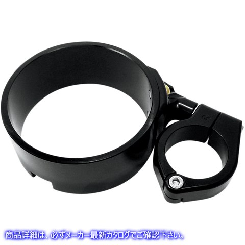 取寄せ 回転クランプ付きスピードメーターリング - ブラックアルマイト処理 - 39 mmフォークチューブ用 ジョーカーマシーン Speedometer Ring with Swivel Clamp - Black Anodized - For 39 mm Fork Tube 10-315B 22100275