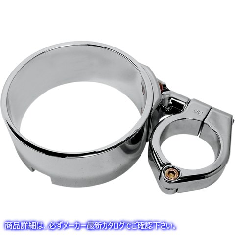 取寄せ スイベルクランプ付きスピードメーターリング - クローム - 39 mmフォークチューブ用 ジョーカーマシーン Speedometer Ring with Swivel Clamp - Chrome - For 39 mm Fork Tube 10-315C 22100276