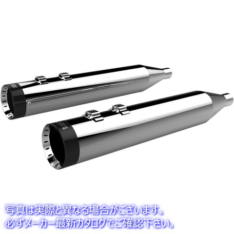 取寄せ HP-PLUS 4.5 スリップオンマフラー クロームワークス 4-1/2 HP-PlusR Slip-On Mufflers - Chrome with Turbine Tip 202795 18011288