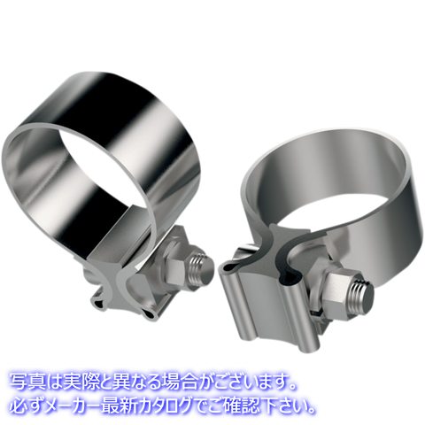取寄せ 排気クランプ - ステンレススチール - 1-3/4インチ クロームワークス Exhaust Clamp - Stainless Steel - 1-3/4 203030 18600667