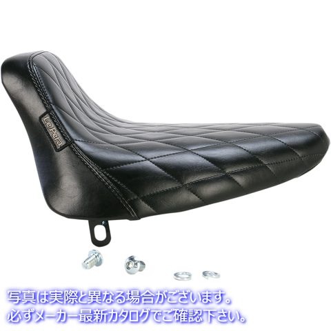 取寄せ ベアボーンズ ソロシート - ダイヤモンドステッチ - ブラック - ソフテイル 84-99 ラペラ Bare Bones Solo Seat - Diamond Stitch - Black - Softail '84-'99 LN-007DM 08020813