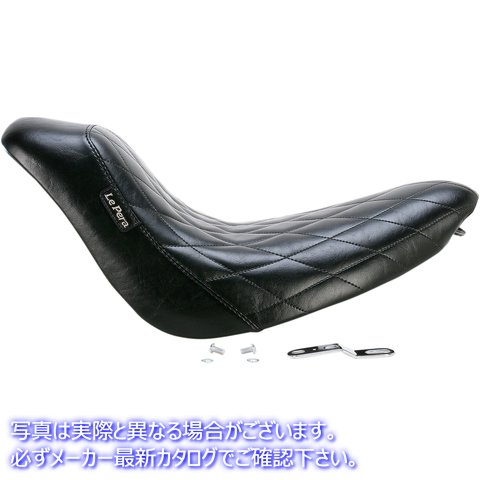 取寄せ ベアボーンズ ソロシート - ダイヤモンドステッチ - ブラック - ソフテイル 06-17 ラペラ Bare Bones Solo Seat - Diamond Stitch - Black - Softail '06-'17 LK-007DM 08020814