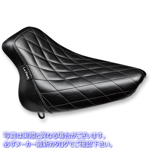 取寄せ ベアボーンズ ソロシート - ダイヤモンドステッチ - ブラック - ソフテイル 00-07 ラペラ Bare Bones Solo Seat - Diamond Stitch - Black - Softail '00-'07 LX-007DM 08020815