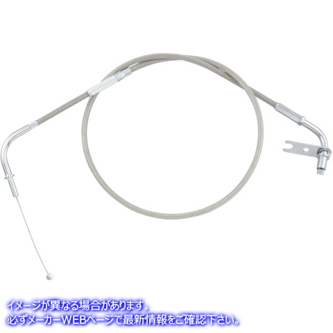 取寄せ アーマーコート編組ステンレス鋼ケーブル モーションプロ Throttle Cable - Pull - Kawasaki - Stainless Steel 63-0272 MP630272