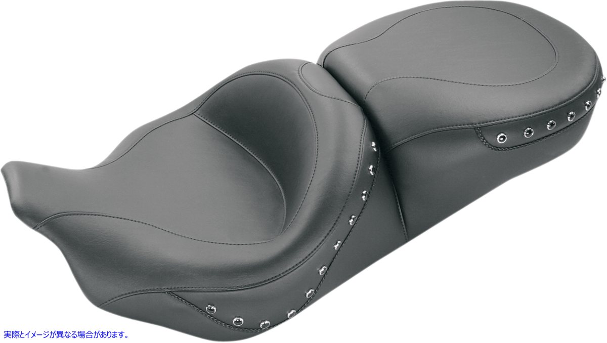 取寄せ ワンピース2アップウルトラツーリングシート マスタング Touring Seat - Black Studs - '08-'21 FLT 76039 08010461