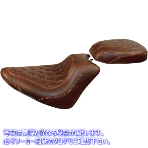 取寄せ シート - ワイドトリッパー ソロ - 背もたれなし - ダイヤモンド - ブラウン マスタング Seat - Wide Tripper? Solo - without Backrest - Diamond - Brown 76766 08020773