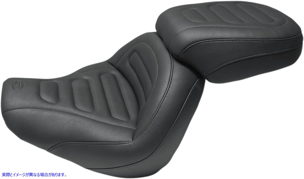 取寄せ マックスプロファイル ソロツーリングシート - ドライバーバックレストなし - ブラック - 台形ステッチ - FXFB/FXFBS マスタング Max Profile Solo Touring Seat - without Driver Backrest - Black - Trapez 75887 08021057