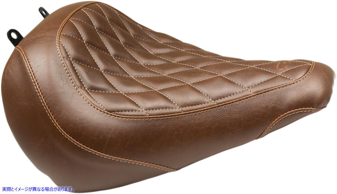 取寄せ シート - ワイドトリッパー ソロ - 背もたれなし - ダイヤモンド - ブラウン マスタング Seat - Wide Tripper? Solo - without Backrest - Diamond - Brown 83023 08021234