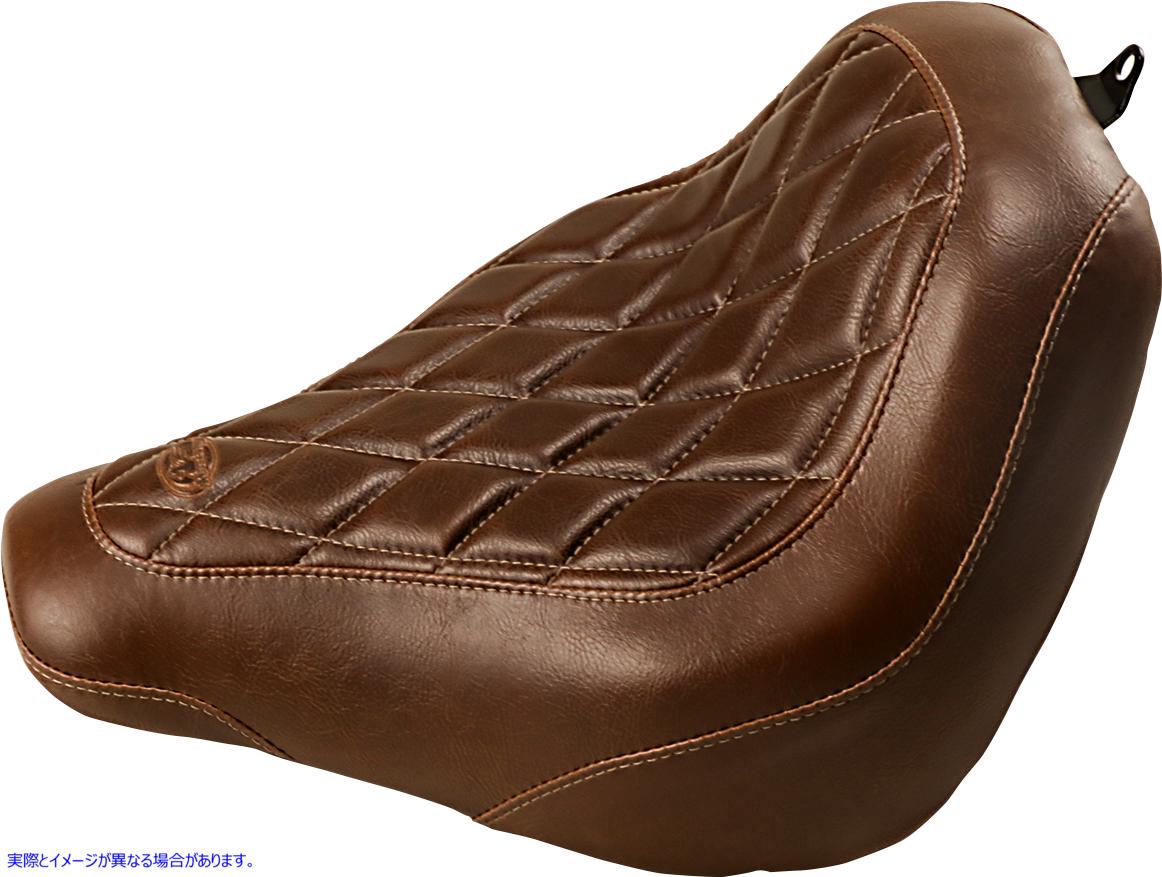 取寄せ シート - ワイドトリッパー ソロ - 背もたれなし - ダイヤモンド - ブラウン マスタング Seat - Wide Tripper? Solo - without Backrest - Diamond - Brown 83032 08021240