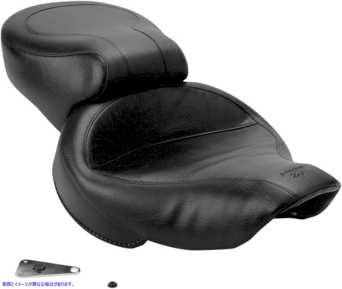 取寄せ ヴィンテージ2アップシート マスタング Vintage Style Seat - Wide - Smooth - Black - Dyna 75111 08030222