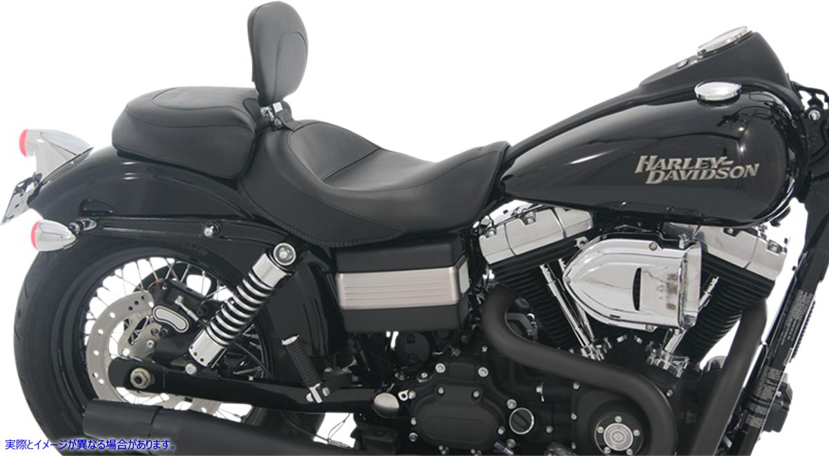 取寄せ ワイドリアシート - スムース - ブラック - FXD 06-17 マスタング Wide Rear Seat - Smooth - Black - FXD '06-'17 79359 08030313