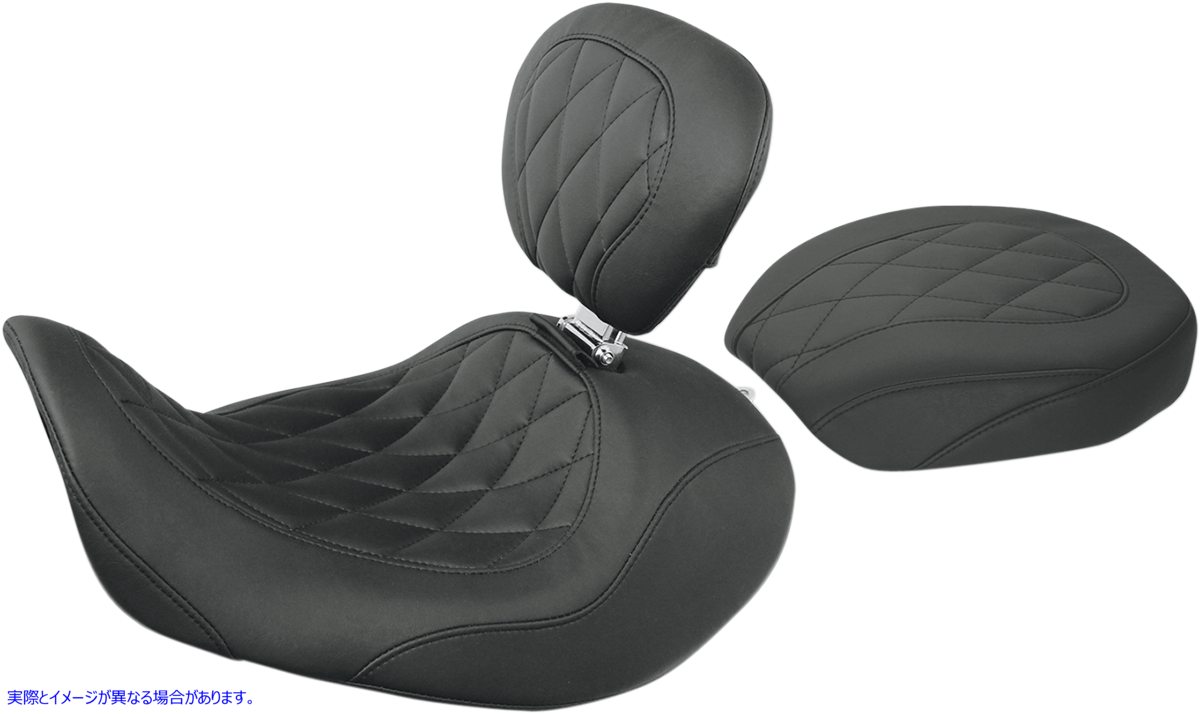 取寄せ ワイドトリッパーフォワードソロシート - ダイナ マスタング Wide Tripper Forward Solo Seat - Dyna 76707 08030399