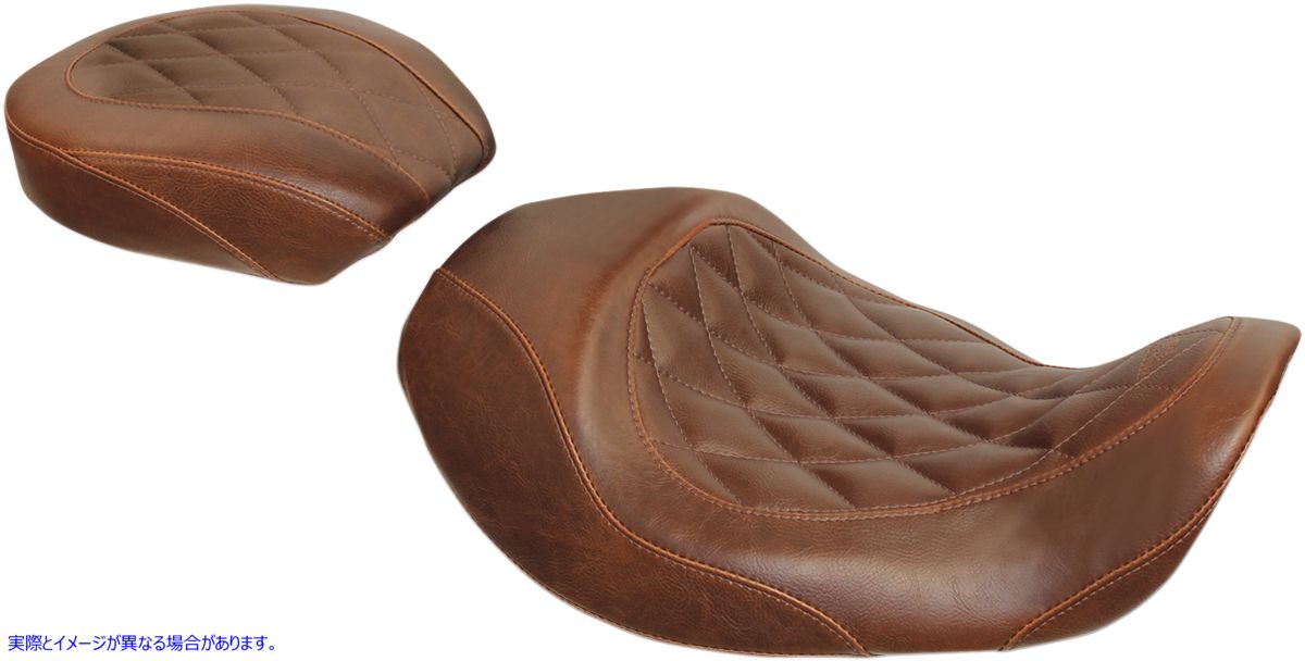 取寄せ ワイドトリッパーフォワードソロシート - ブラウン - ダイヤモンド マスタング Wide Tripper Forward Solo Seat - Brown - Diamond 76711 08030402