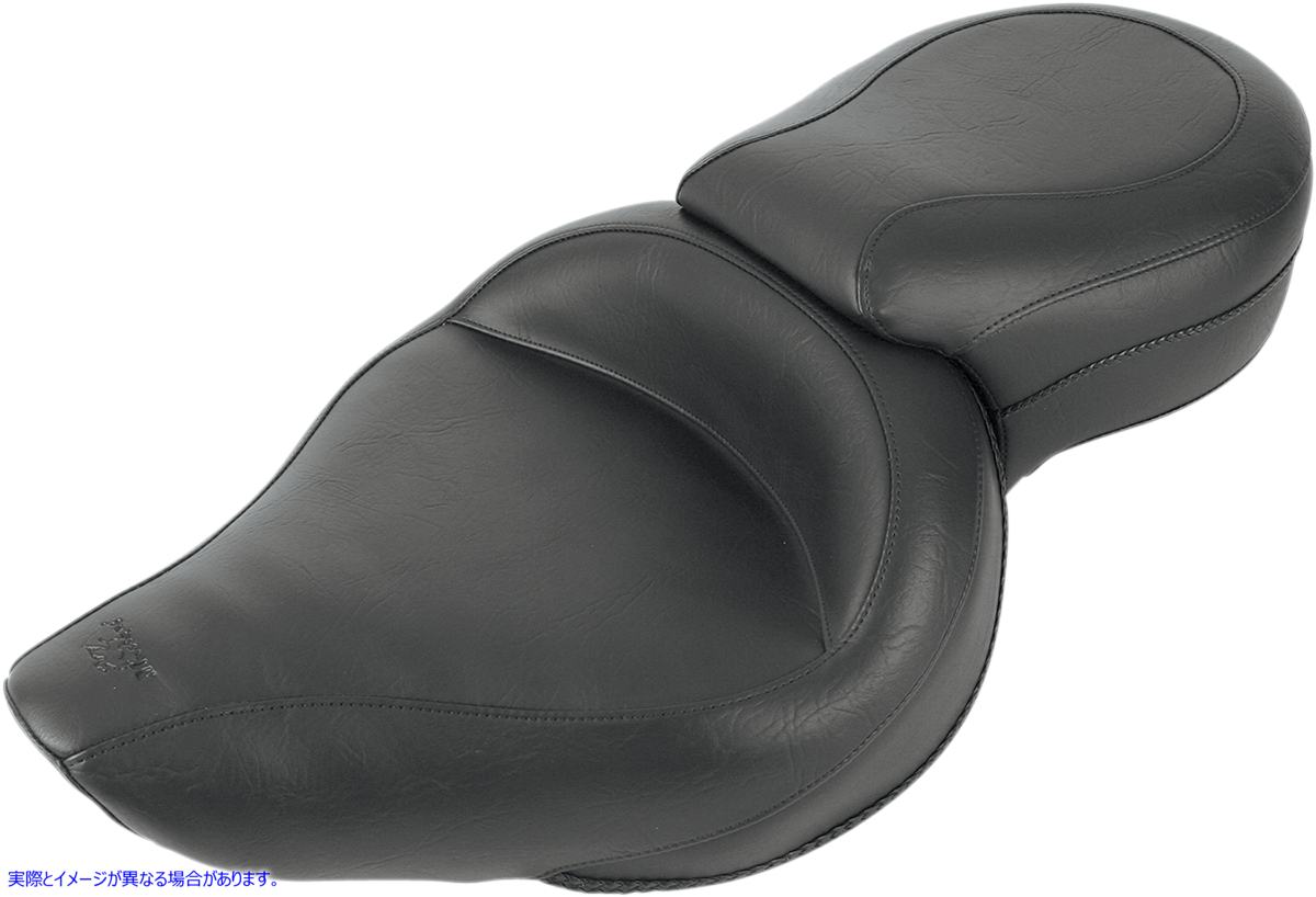 取寄せ ヴィンテージ2アップシート マスタング Vintage Style Seat - Wide - Smooth - Black - XL 76141 08040288