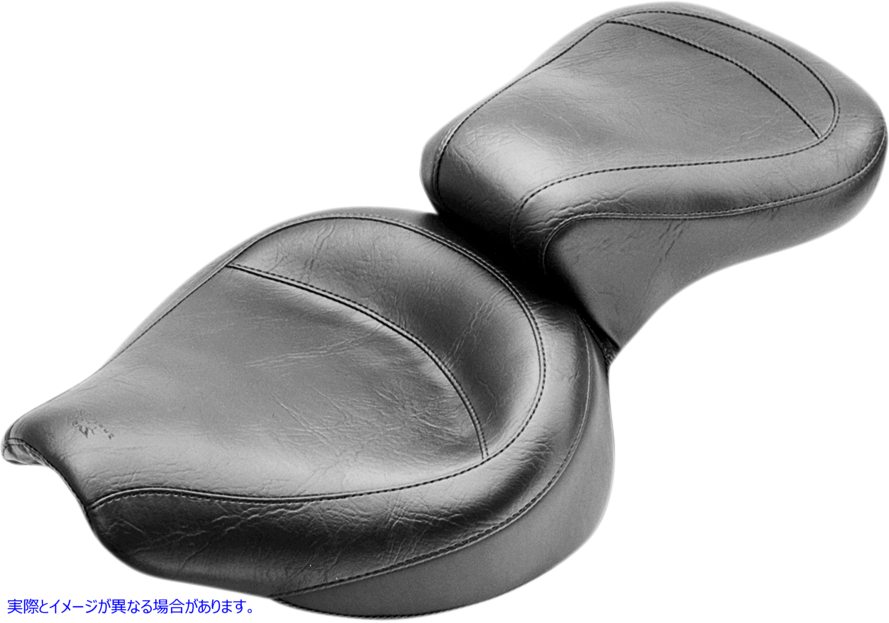 取寄せ ヴィンテージ2アップシート マスタング Vintage Style Seat - Wide - Smooth - Black - FX/FL 75734 08050054