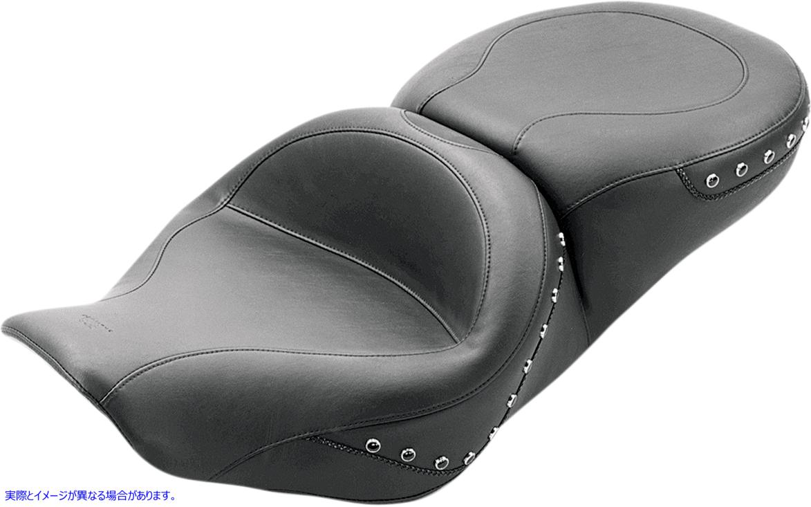 取寄せ 広く散りばめられた2アップツーリングシート マスタング Wide Touring Seat - Studded - FLHR 75577 DS905555