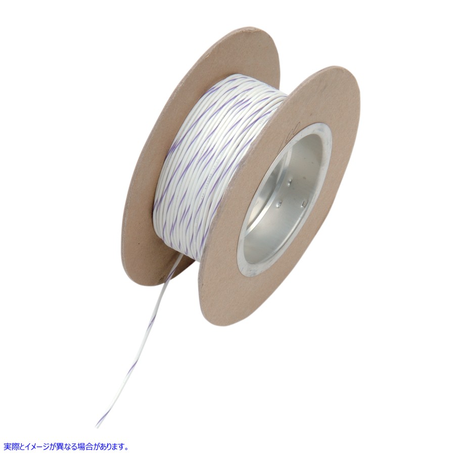 取寄せ 100フィートのワイヤースプール - 18ゲージ - ホワイト/バイオレット ナムズ 100' Wire Spool - 18 Gauge - White/Violet NWR-97-100 21200526