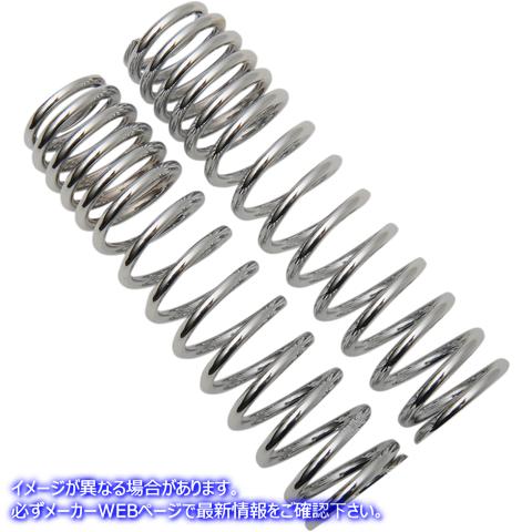 取寄せ ショックスプリング - 70-120 lb/in - クローム プログレッシブ サスペンション Shock Springs - 70-120 lb/in - Chrome 03-1394C DS222014