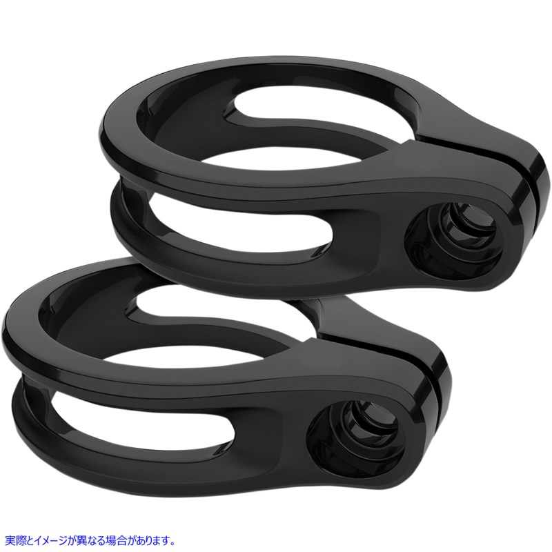 取寄せ フォーククランプマウント - グロスブラック RSD ローランドサンズデザイン Fork Clamp Mounts - Gloss Black 0207-2013-B 20200635