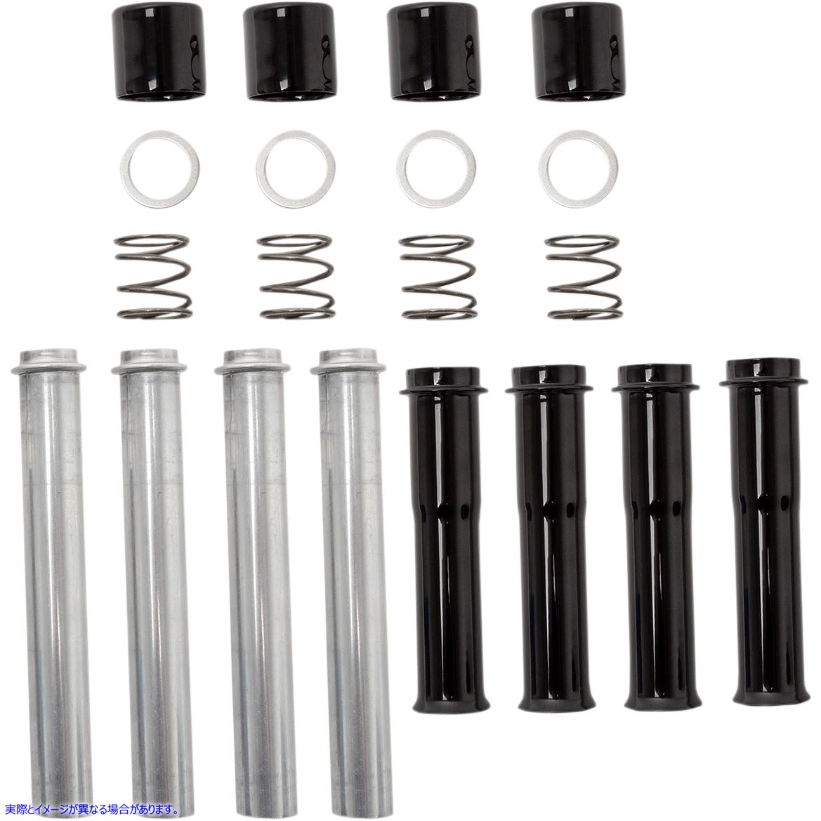 取寄せ プッシュロッドチューブ - ブラック エスアンドエス サイクル Pushrod Tubes - Black 930-0124 09280100