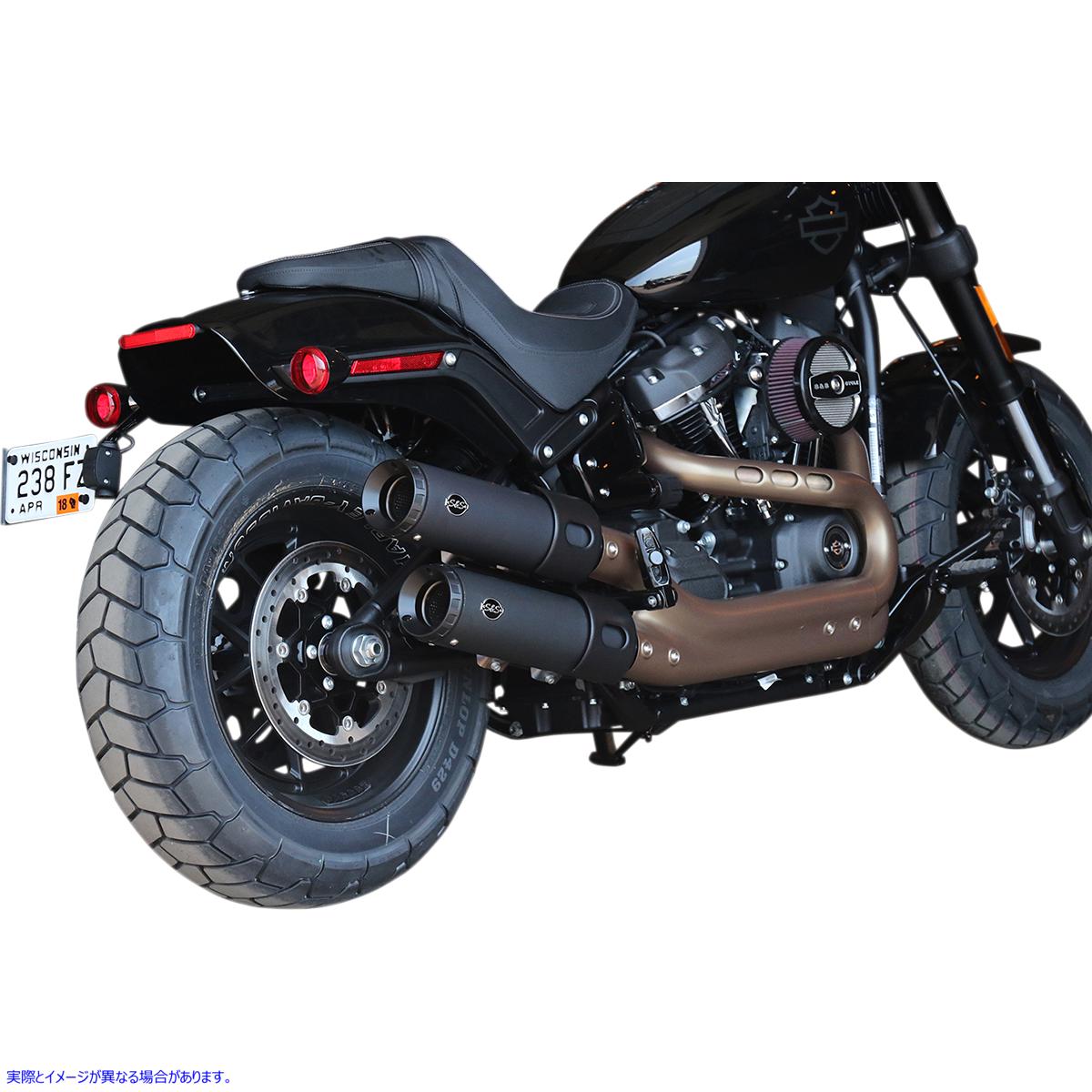 取寄せ グランドナショナルスリップオンマフラー エスアンドエス サイクル Ceramic Black Grand National Mufflers for Fat Bob 550-0734 18011234