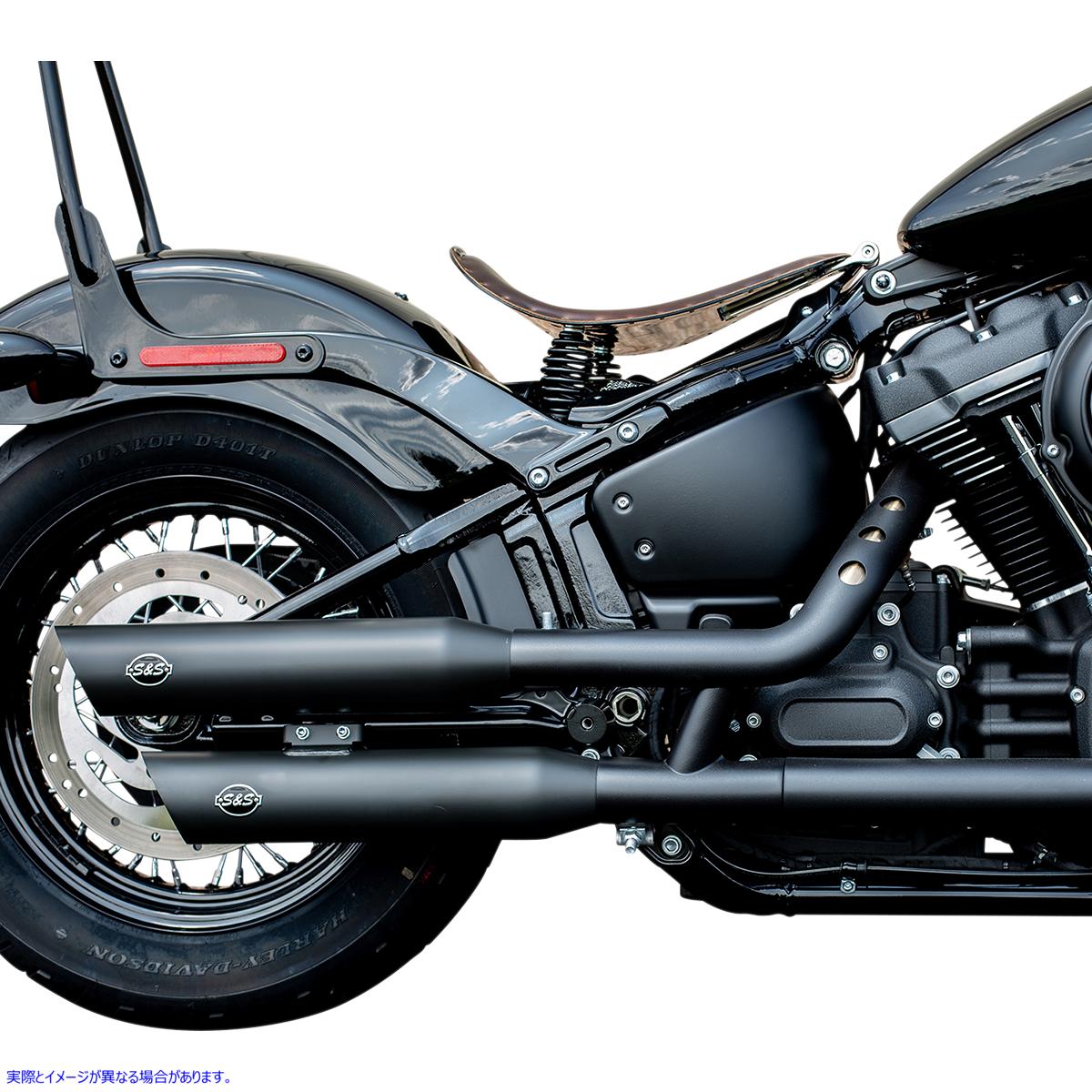 取寄せ スラッシュカット レースマフラー - ブラック エスアンドエス サイクル Slash Cut Race Mufflers - Black 550-0735 18011354
