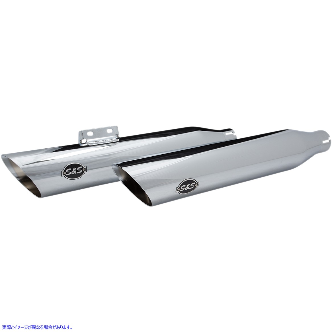 取寄せ スラッシュカットレースマフラー - クローム エスアンドエス サイクル Slash Cut Race Mufflers - Chrome 550-0736 18011355
