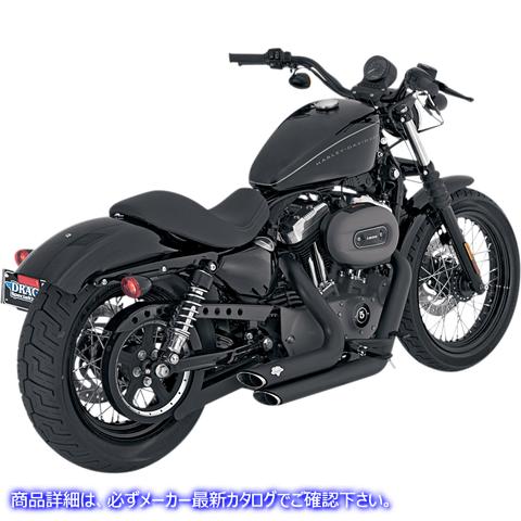 取寄せ ショートショットはよろめきました バンス アンド ハインズ Shortshots Staggered Exhaust System - Black 47219 18000752