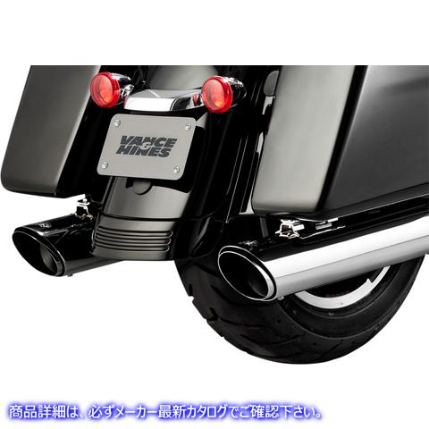 取寄せ ツインスラッシュスリップオンマフラー バンス アンド ハインズ Twin Slash Muffler - Chrome - FL 16672 18011070
